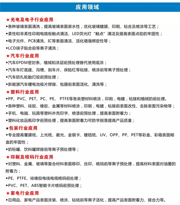 等离子清洗的应用
